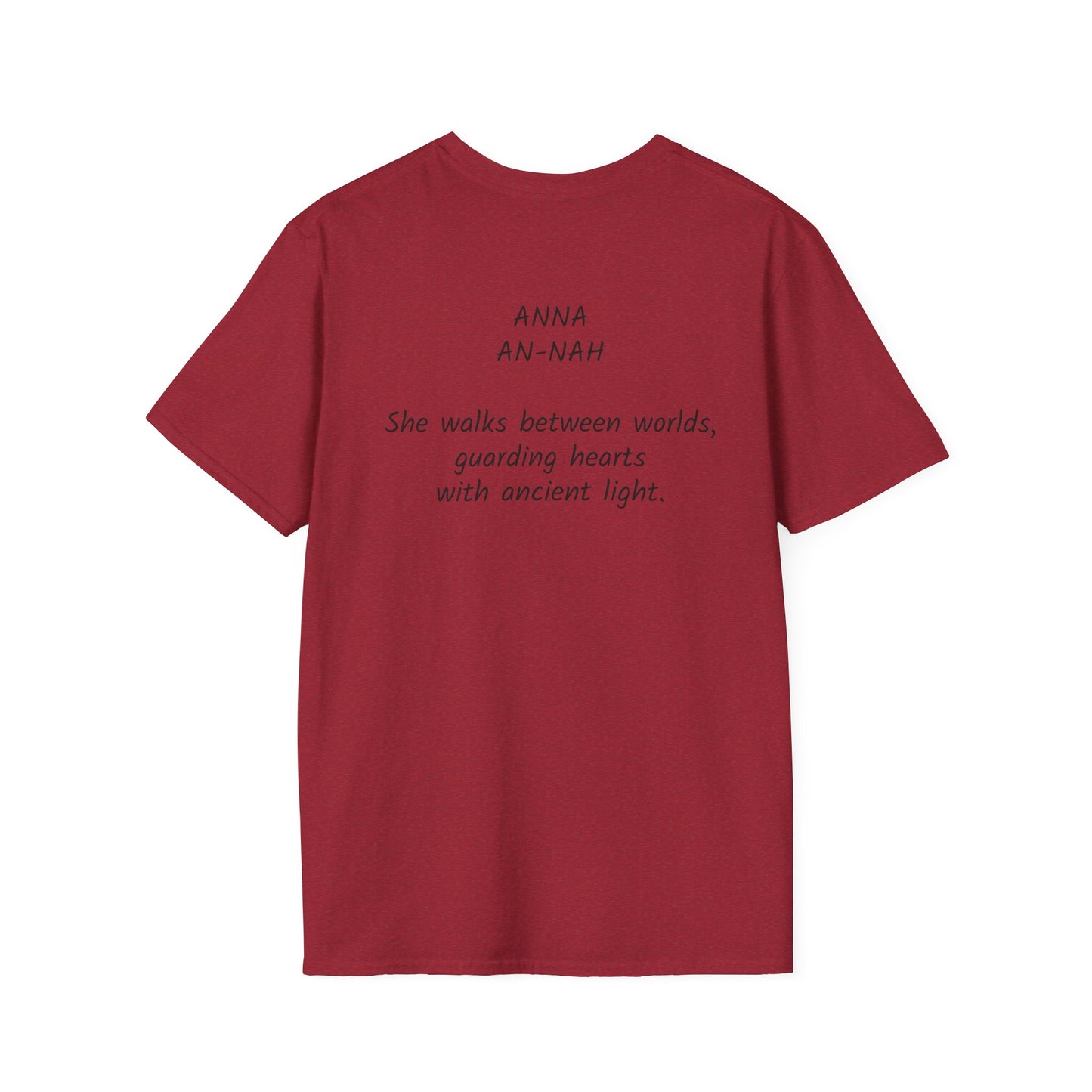 Mystical ANNA Name T-Shirt – Guardian of Light Edition. Spiritual Quote T-Shirt, Gift for Her, Affirmation Clothing, Unique Graphic Tee, Inspirational Apparel, Casual Style