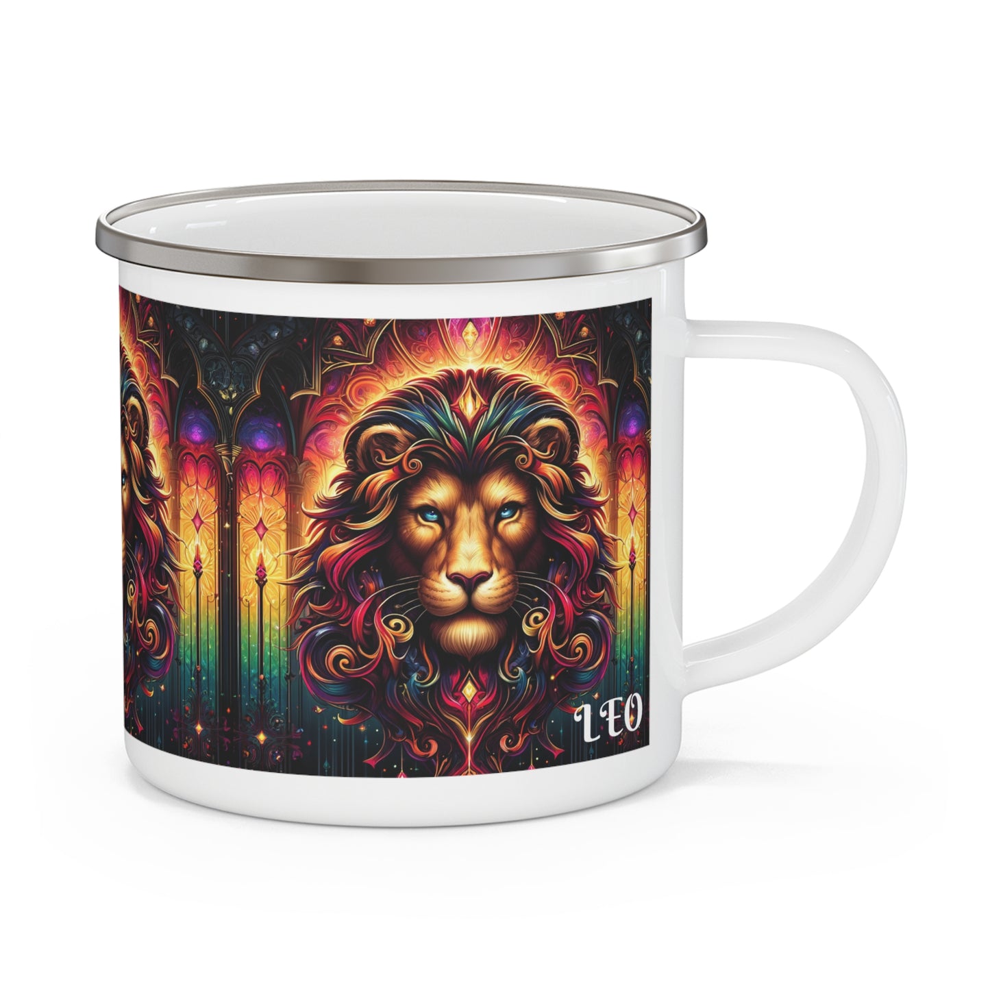 LEO Enamel Camping Mug
