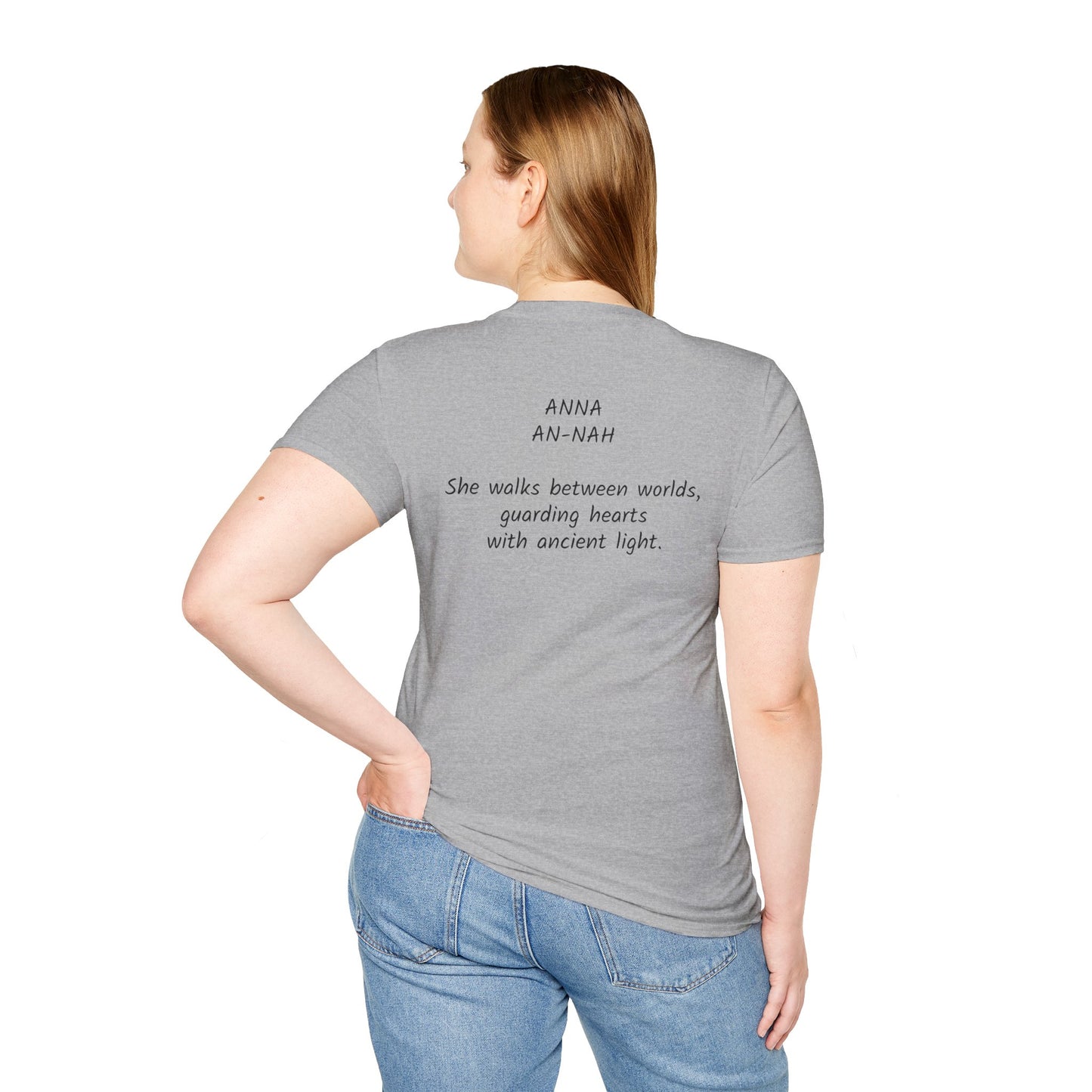 Mystical ANNA Name T-Shirt – Guardian of Light Edition. Spiritual Quote T-Shirt, Gift for Her, Affirmation Clothing, Unique Graphic Tee, Inspirational Apparel, Casual Style