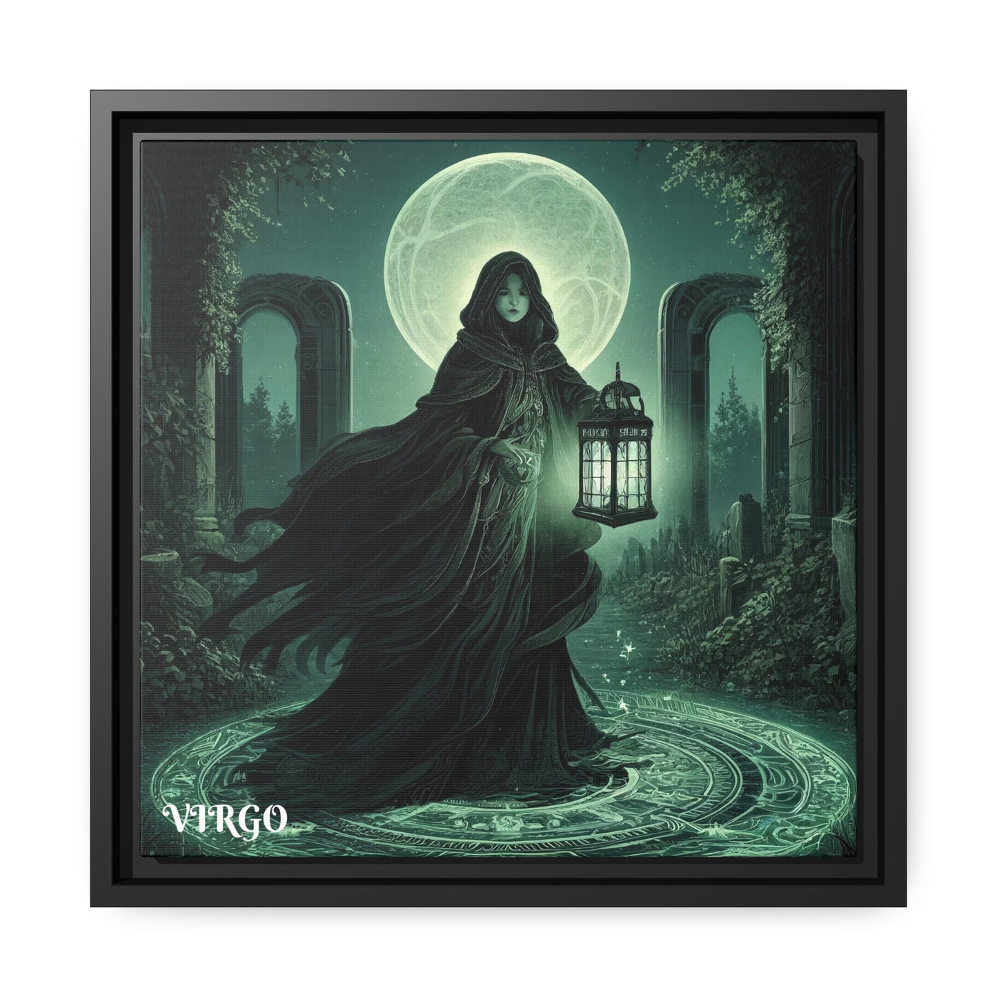 VIRGO Matte Canvas, Black Frame