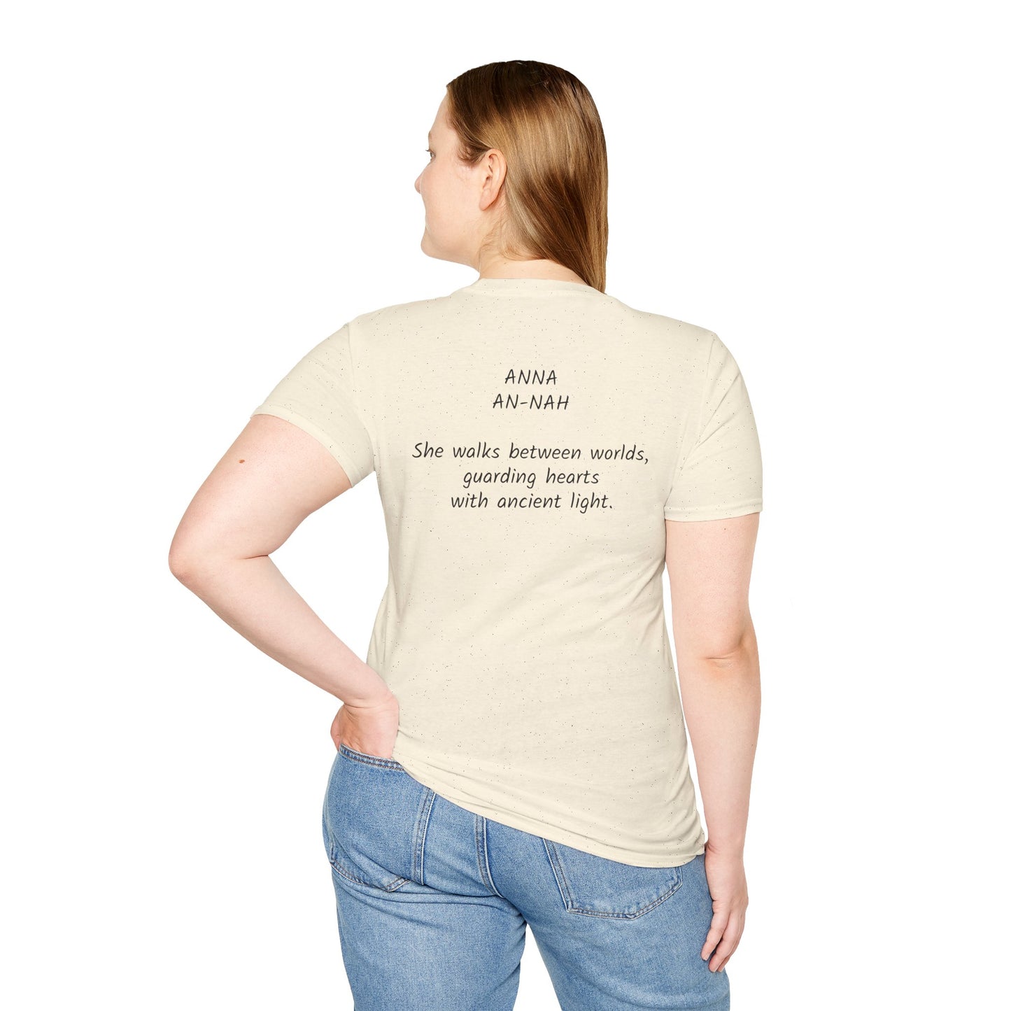 Mystical ANNA Name T-Shirt – Guardian of Light Edition. Spiritual Quote T-Shirt, Gift for Her, Affirmation Clothing, Unique Graphic Tee, Inspirational Apparel, Casual Style