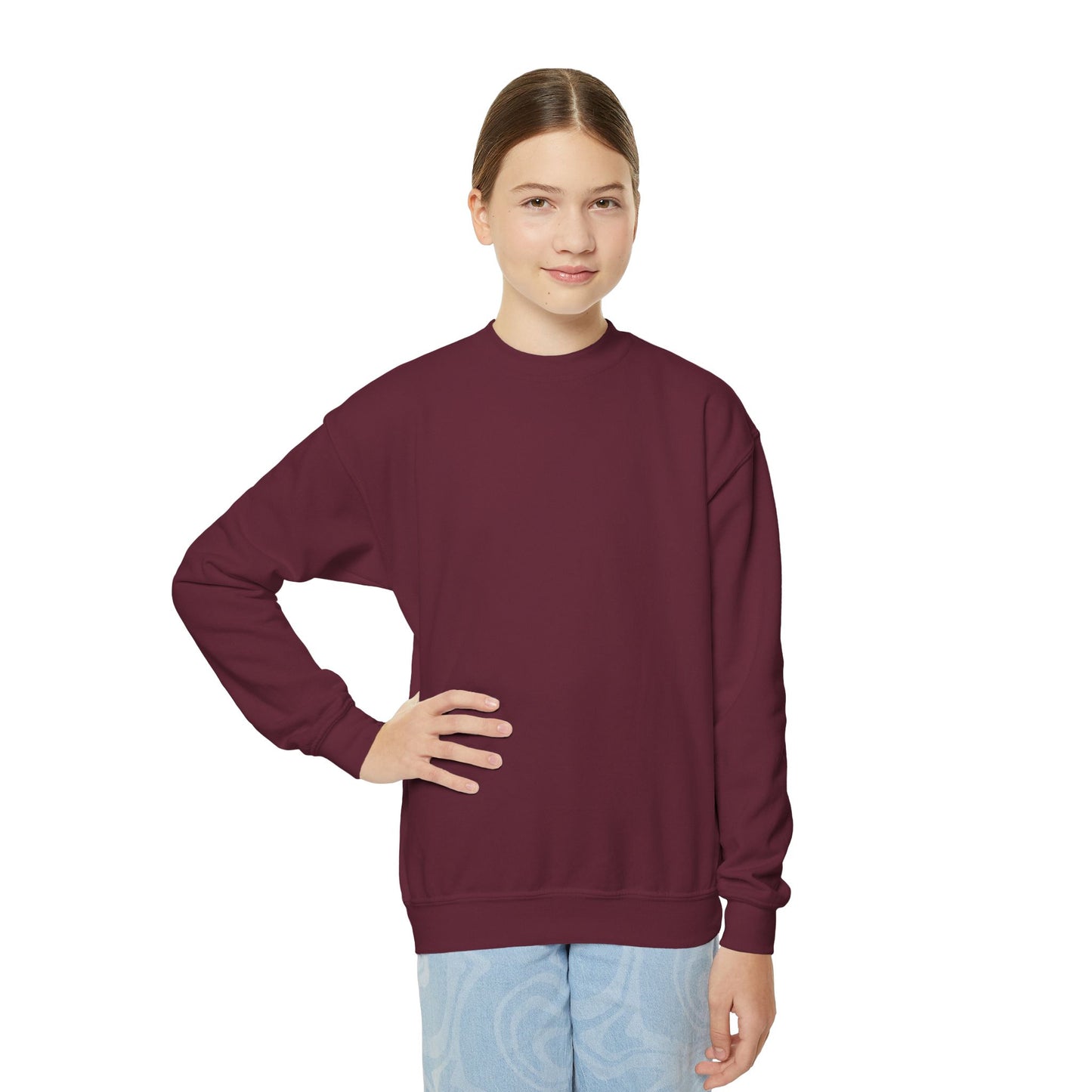 Youth Crewneck Sweatshirt Enjoy Your Life white