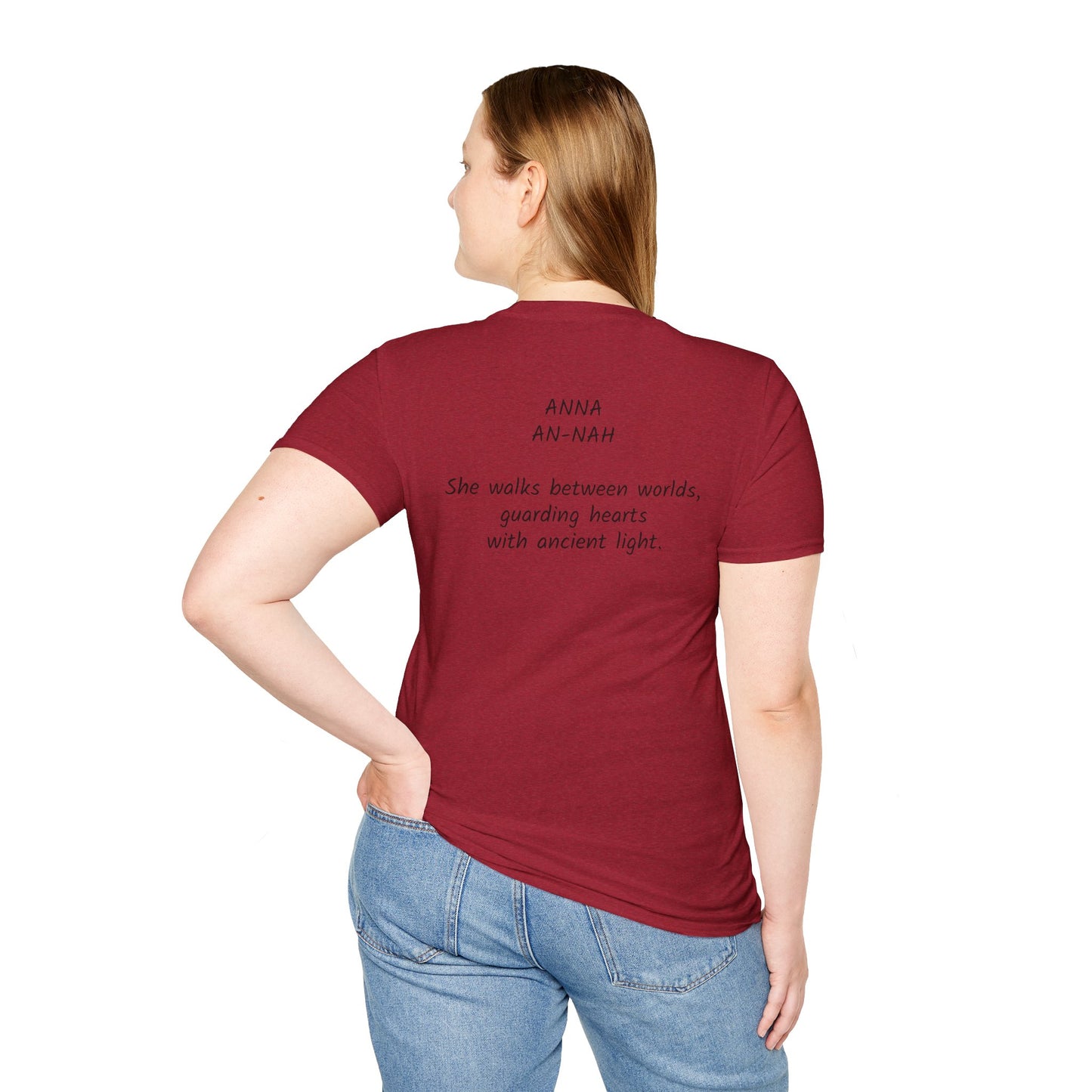 Mystical ANNA Name T-Shirt – Guardian of Light Edition. Spiritual Quote T-Shirt, Gift for Her, Affirmation Clothing, Unique Graphic Tee, Inspirational Apparel, Casual Style
