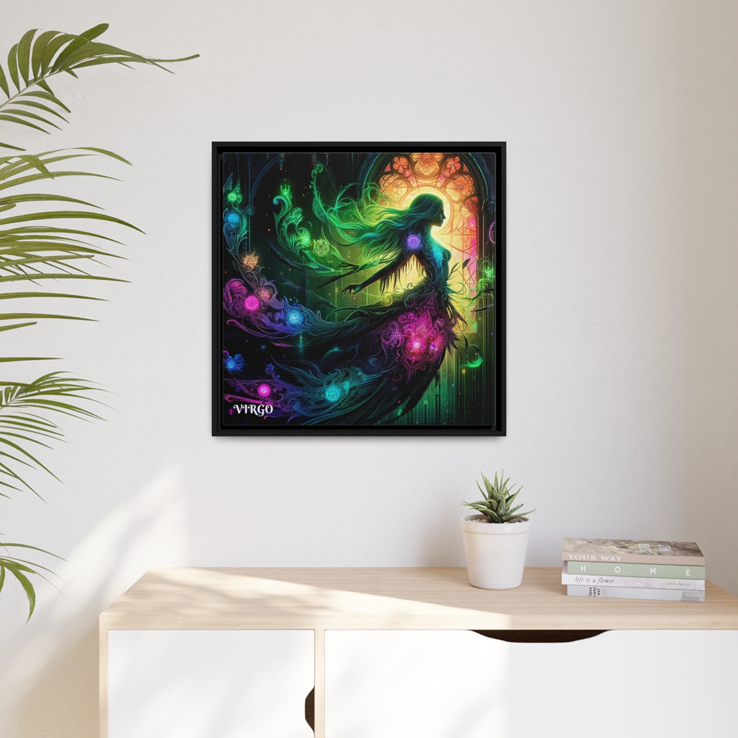 VIRGO Matte Canvas, Black Frame