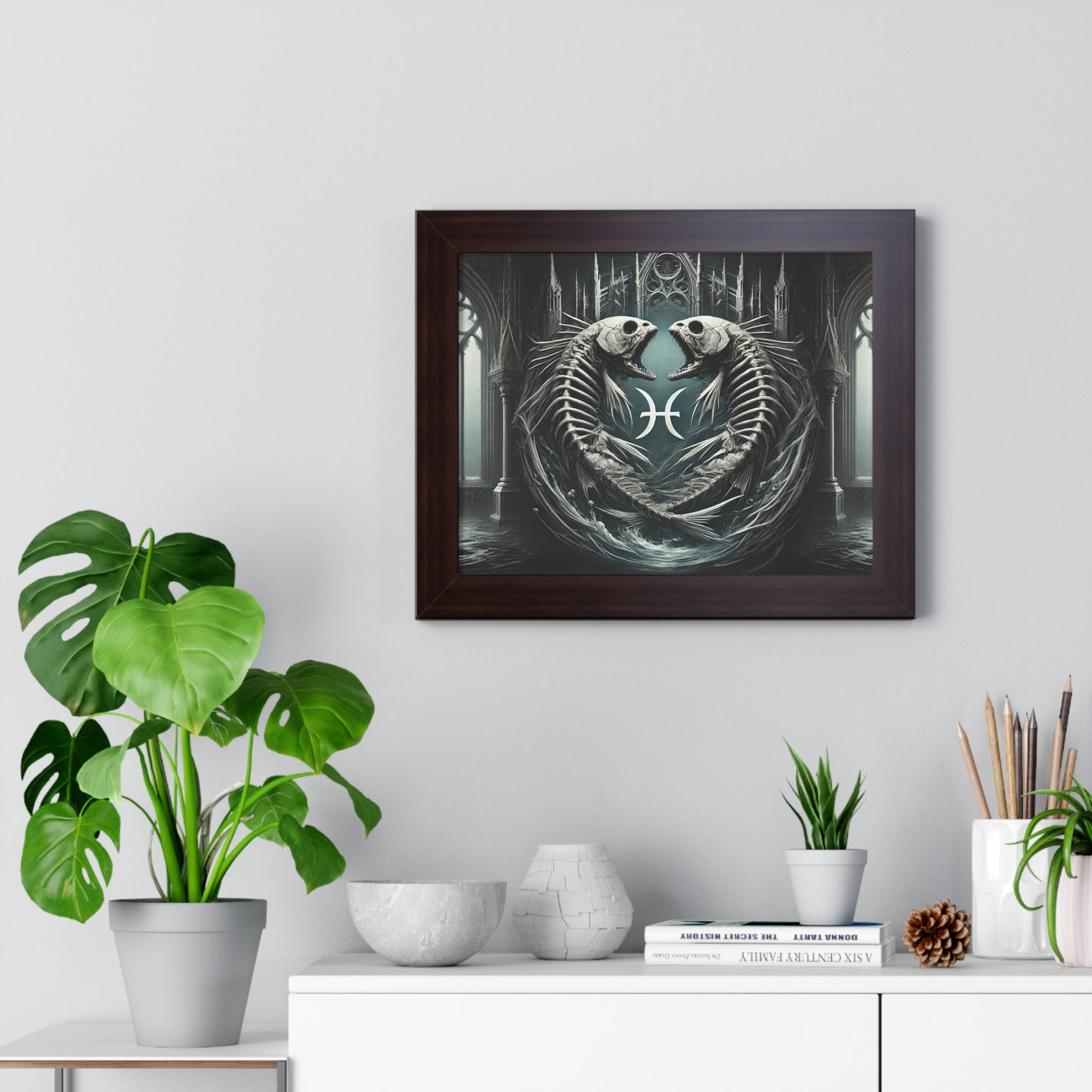 Happy Halloween Framed Horizontal Poster Pisces