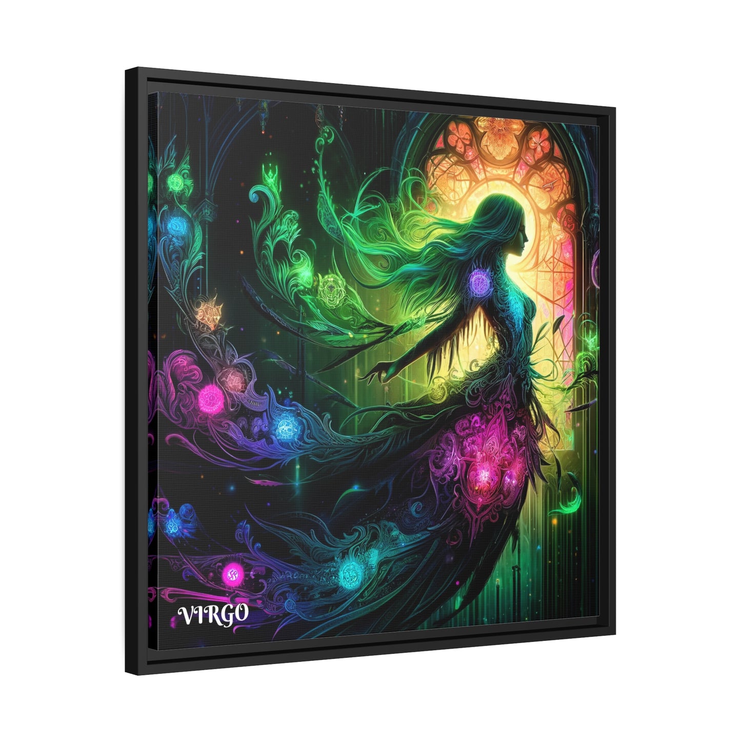 VIRGO Matte Canvas, Black Frame