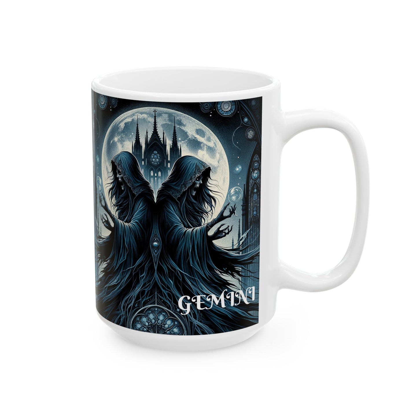 GEMINI GOTHIC Ceramic Mug, (11oz, 15oz)