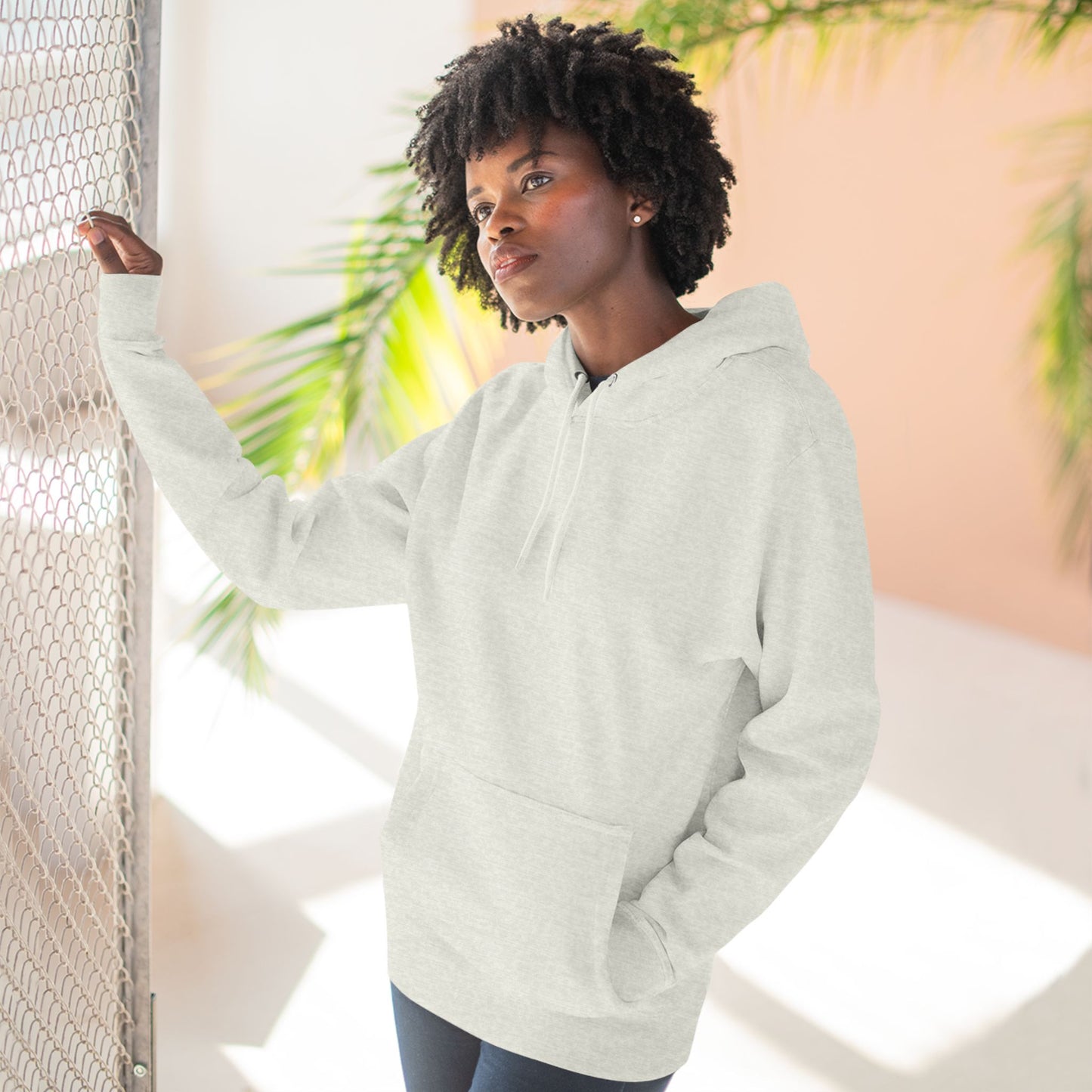 Three-Panel Fleece Hoodie ENJOY YOUR LIFE