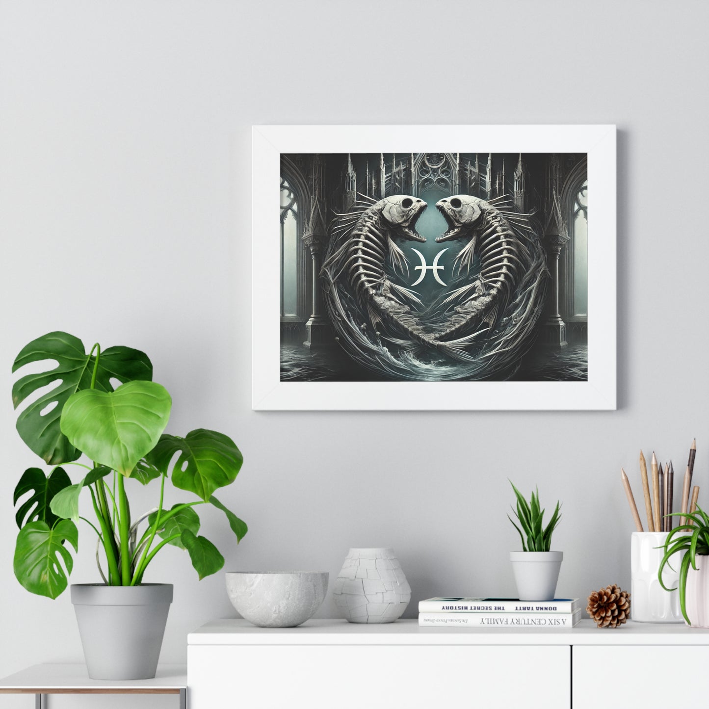 Happy Halloween Framed Horizontal Poster Pisces