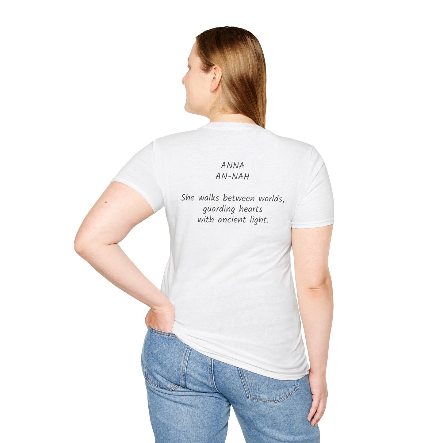 Mystical ANNA Name T-Shirt – Guardian of Light Edition. Spiritual Quote T-Shirt, Gift for Her, Affirmation Clothing, Unique Graphic Tee, Inspirational Apparel, Casual Style
