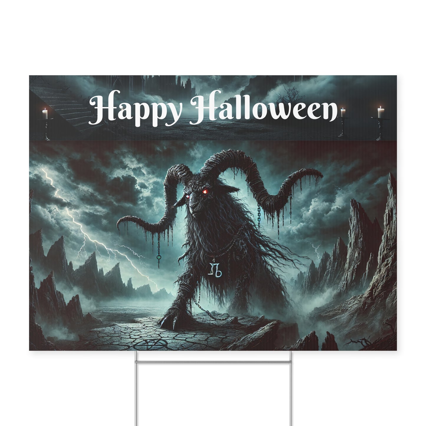 HAPPY HALLOWEEN Yard Sign Capricorn