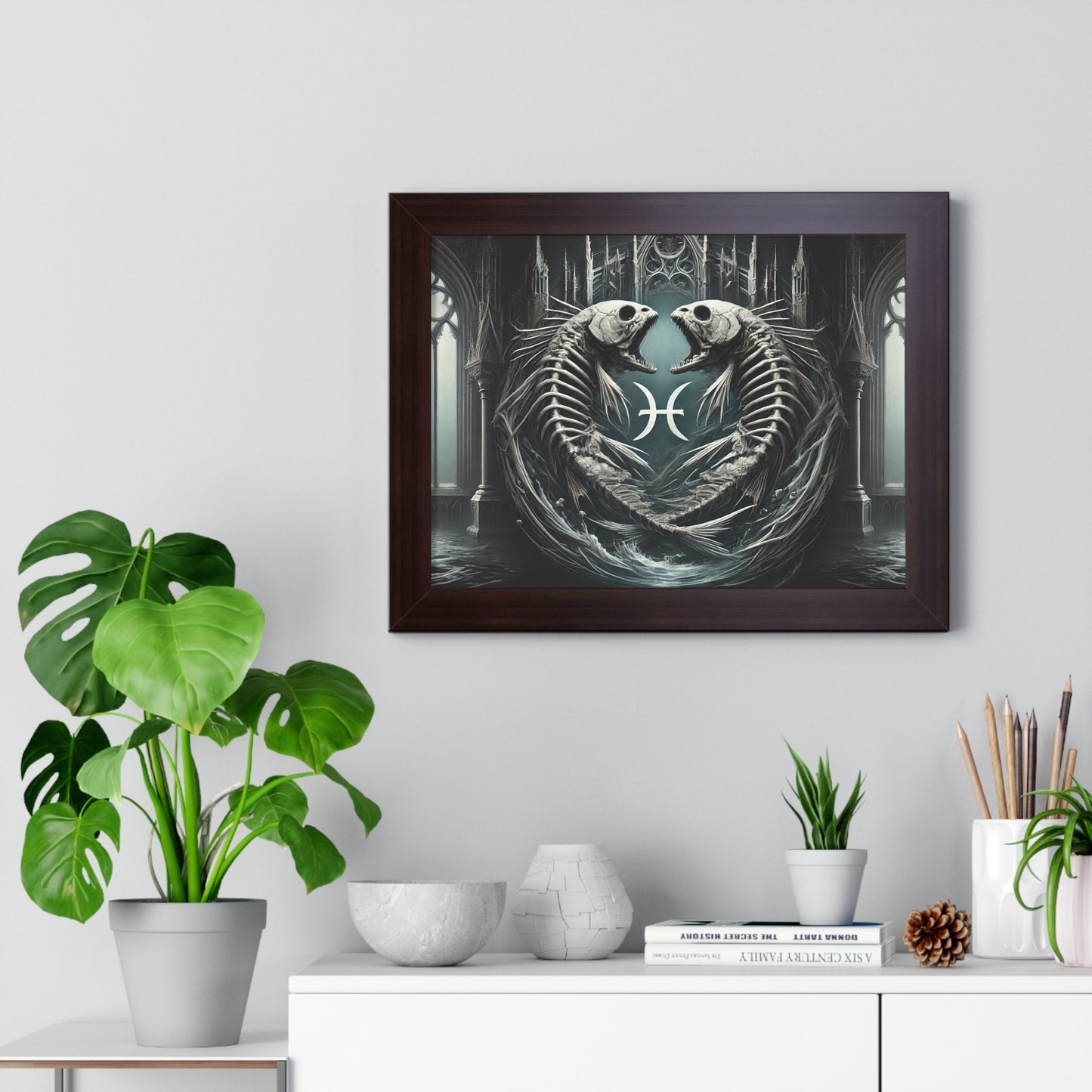 Happy Halloween Framed Horizontal Poster Pisces