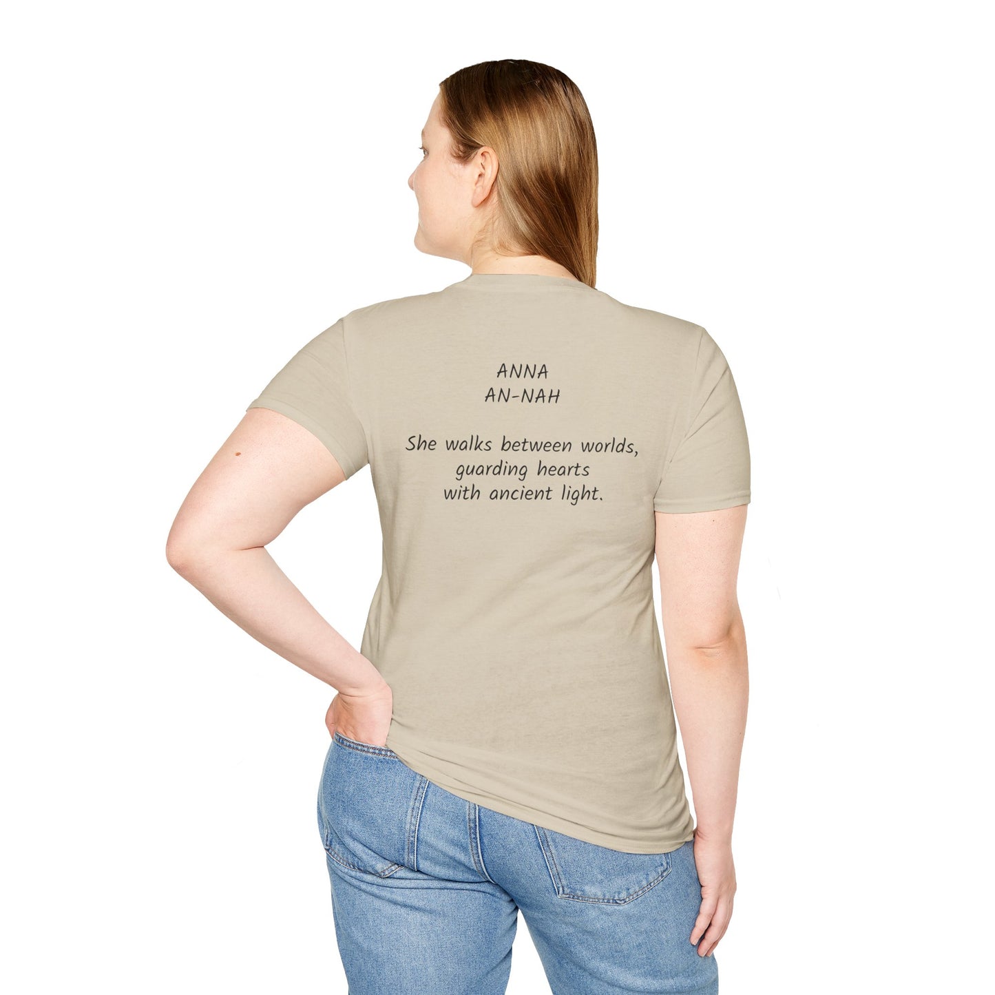 Mystical ANNA Name T-Shirt – Guardian of Light Edition. Spiritual Quote T-Shirt, Gift for Her, Affirmation Clothing, Unique Graphic Tee, Inspirational Apparel, Casual Style