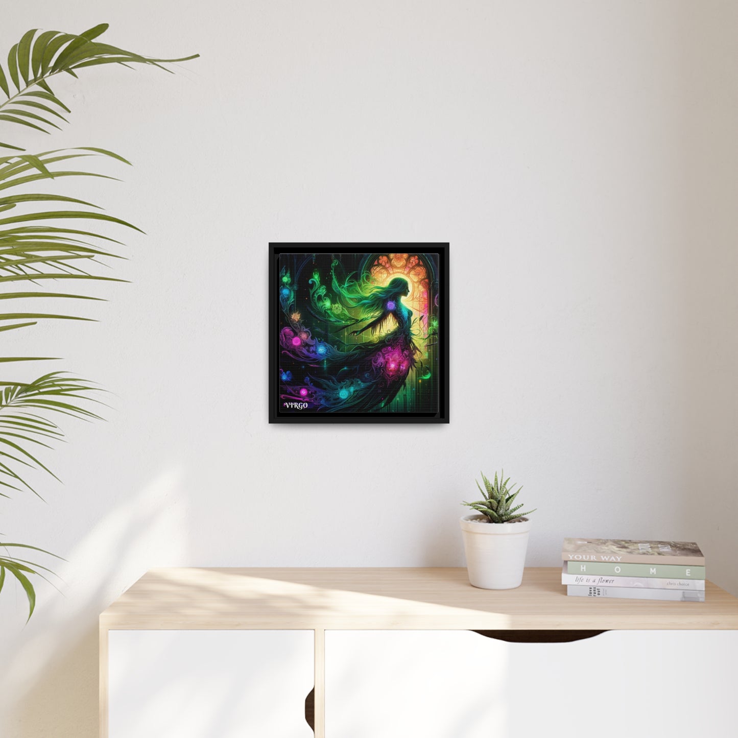 VIRGO Matte Canvas, Black Frame