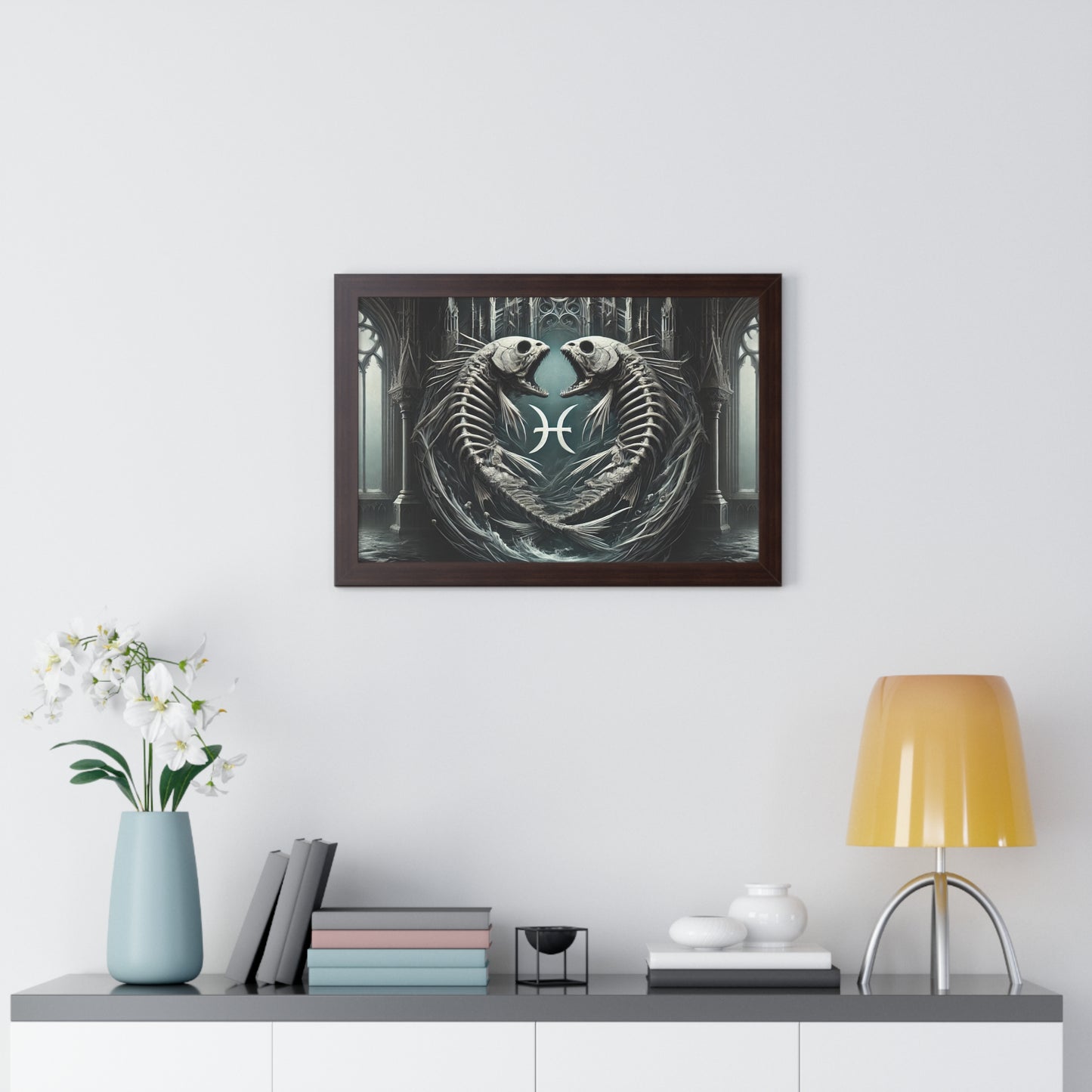 Happy Halloween Framed Horizontal Poster Pisces