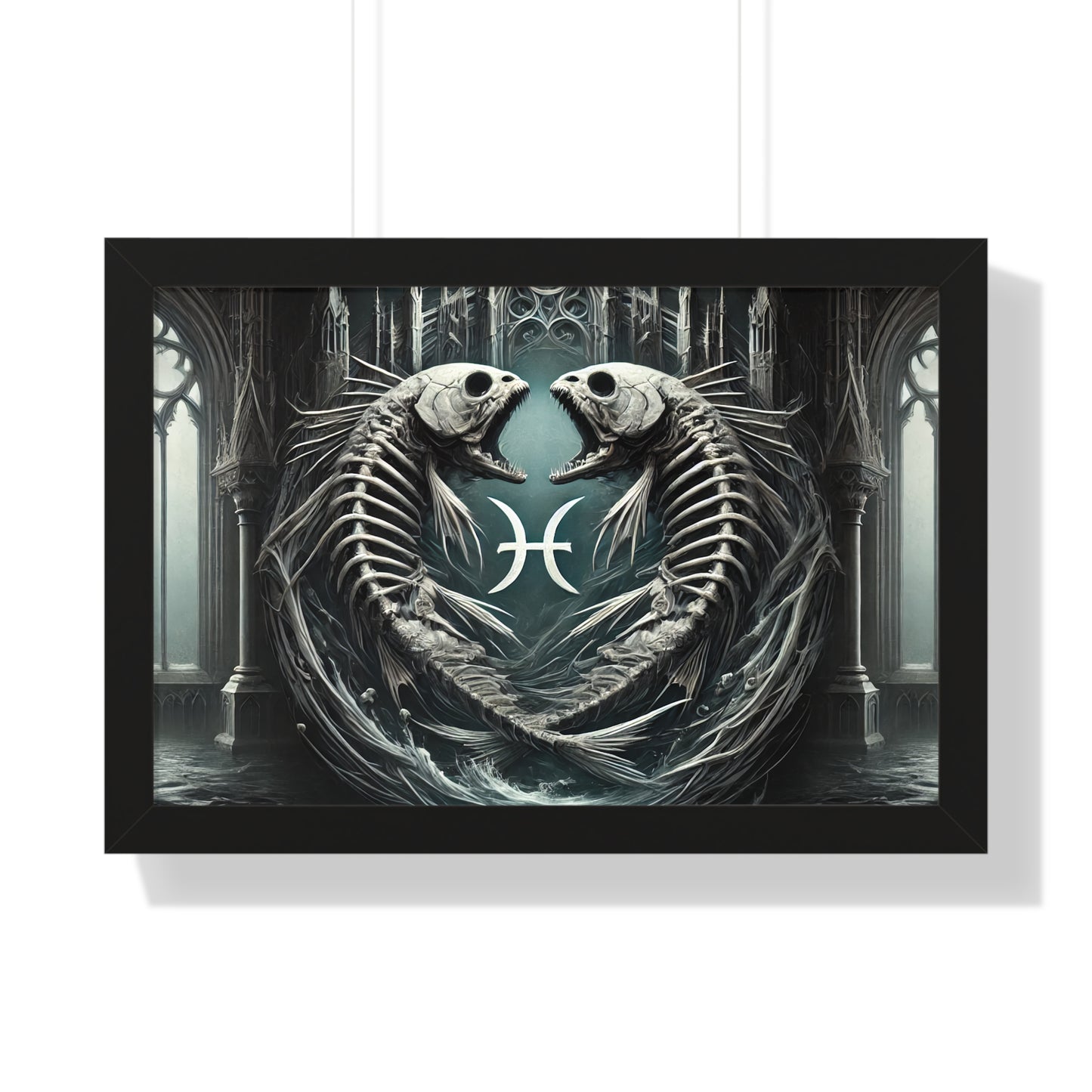 Happy Halloween Framed Horizontal Poster Pisces