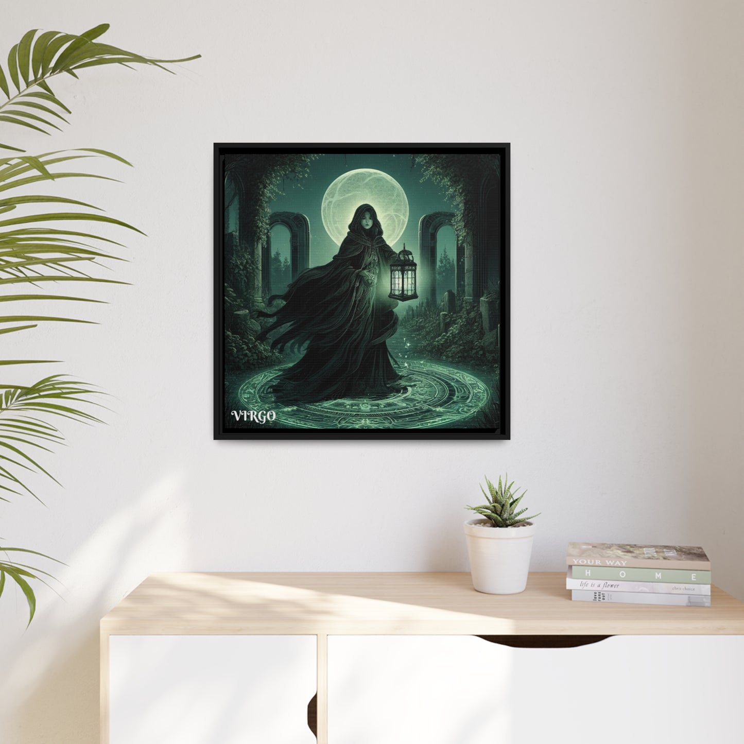 VIRGO Matte Canvas, Black Frame