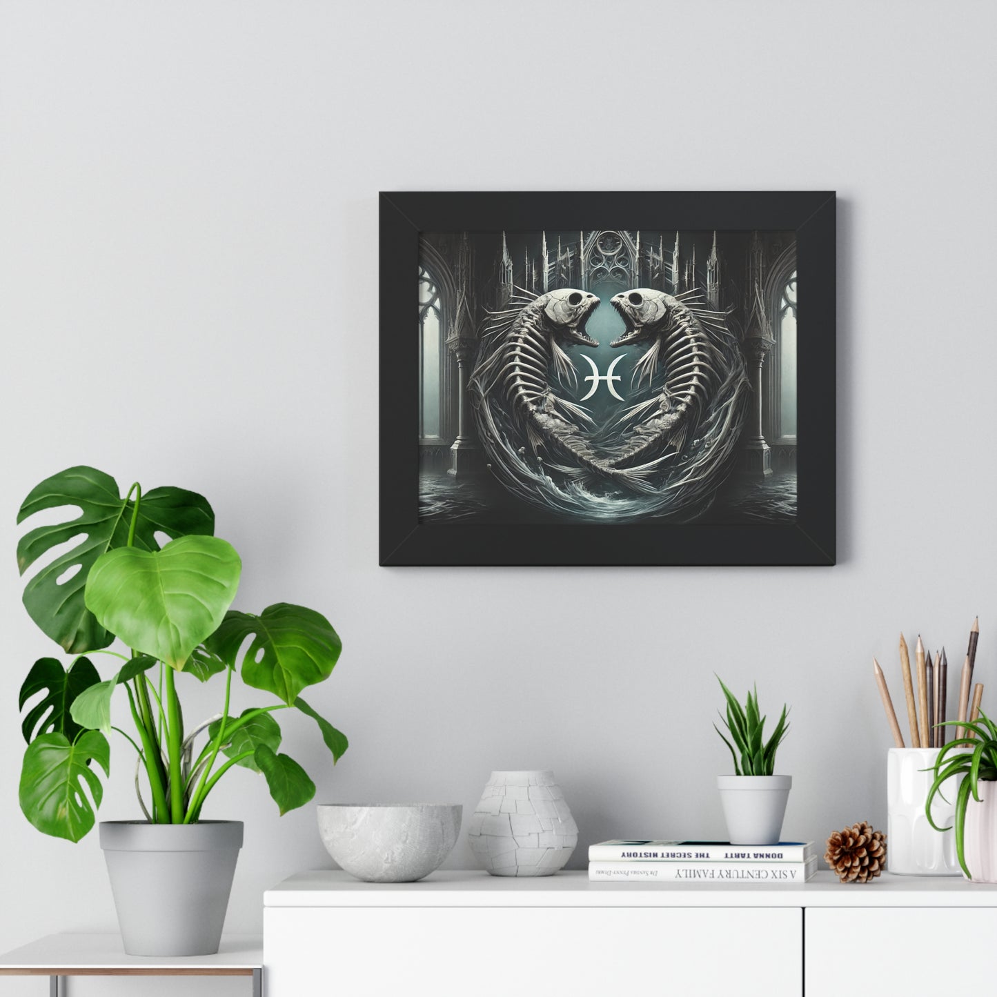 Happy Halloween Framed Horizontal Poster Pisces
