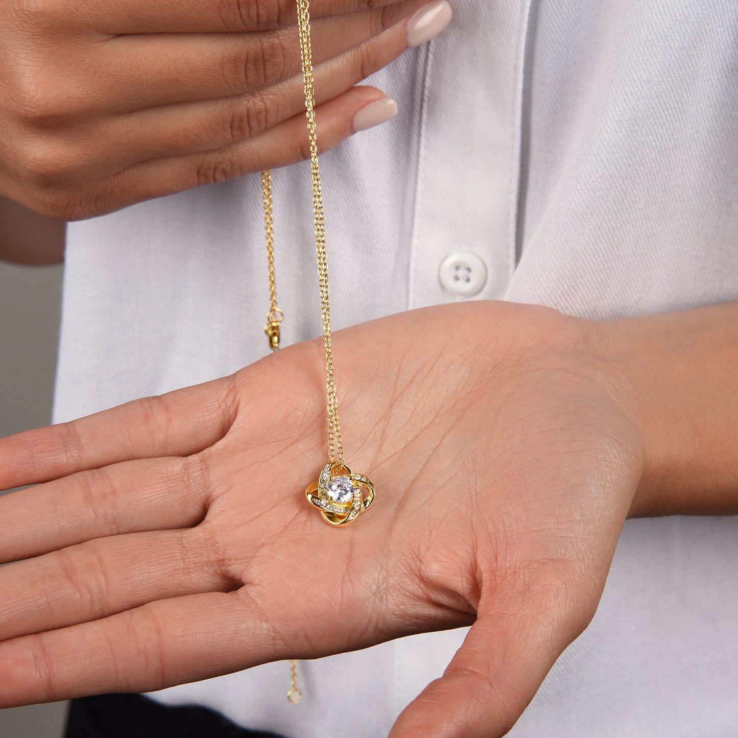 From Boyfriend to Girlfriend Love Knot Necklace