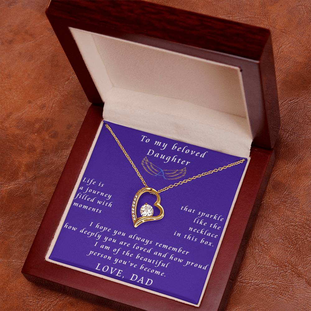 From Father to Daughter, Forever Love Necklace Gift for Daughter from Father