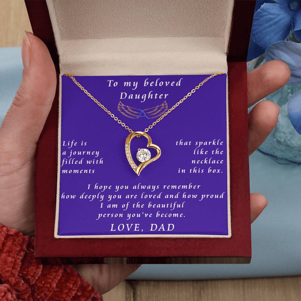 From Father to Daughter, Forever Love Necklace Gift for Daughter from Father