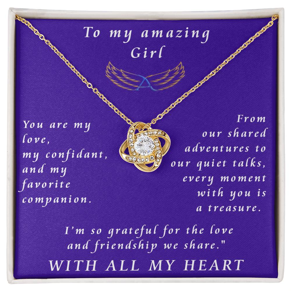 From Boyfriend to Girlfriend Love Knot Necklace