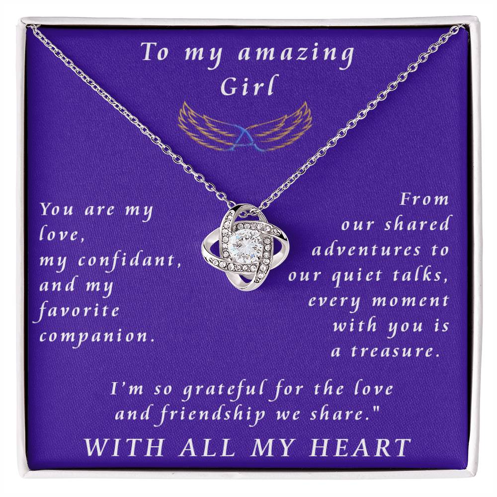From Boyfriend to Girlfriend Love Knot Necklace