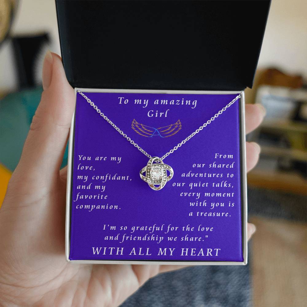From Boyfriend to Girlfriend Love Knot Necklace