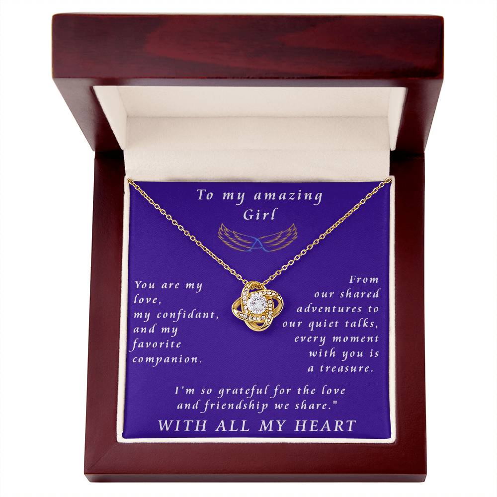 From Boyfriend to Girlfriend Love Knot Necklace
