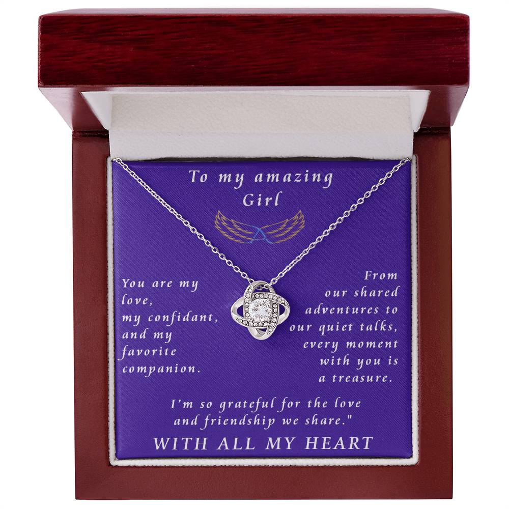 From Boyfriend to Girlfriend Love Knot Necklace