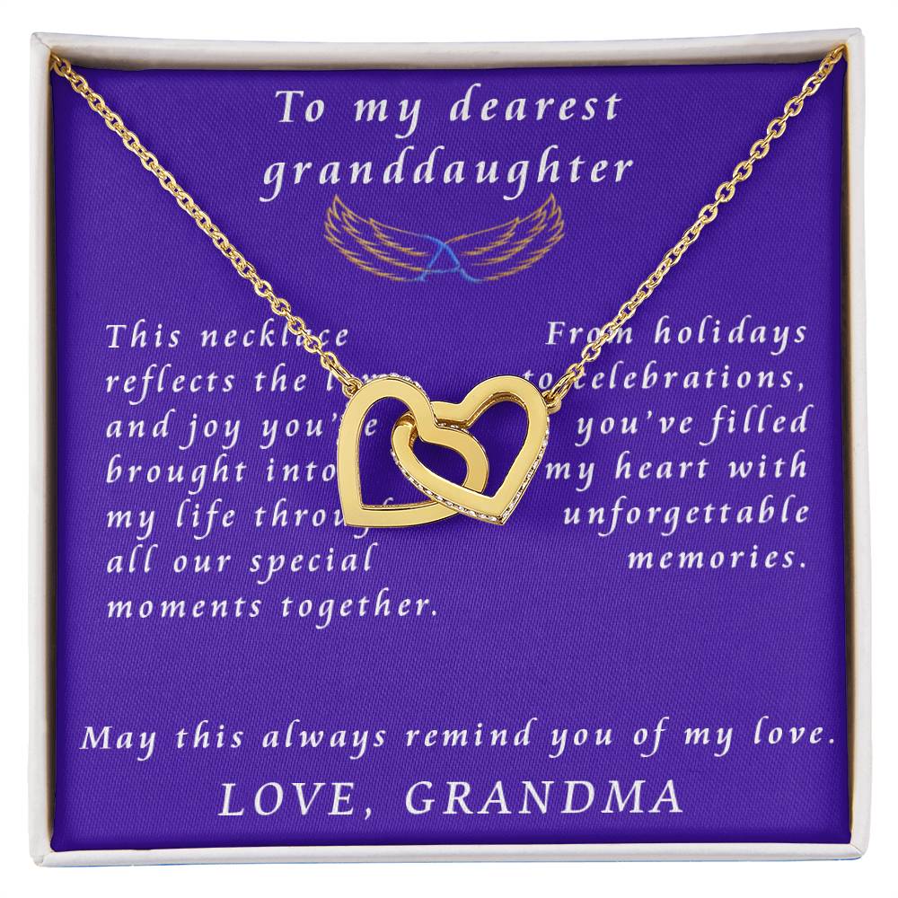 From Grandmother to Granddaughter Interlocking Hearts Necklace