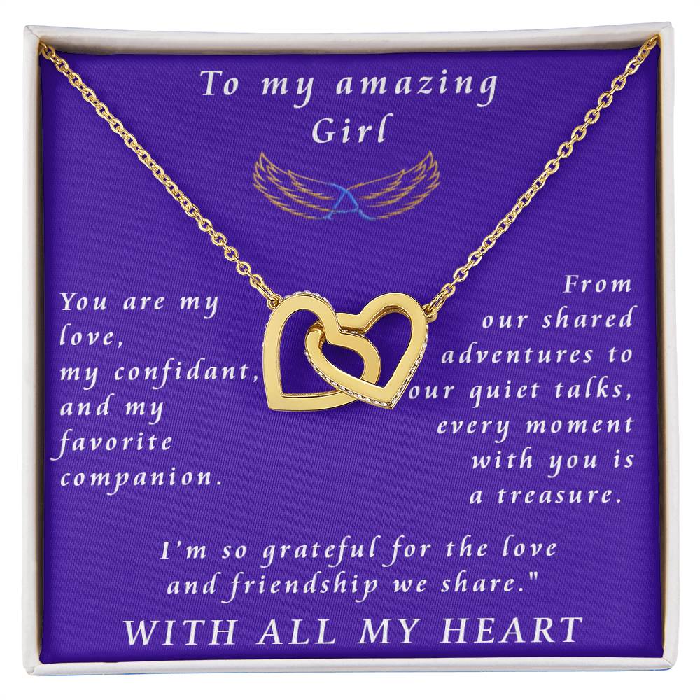 From Boyfriend to Girlfriend Interlocking Hearts Necklace