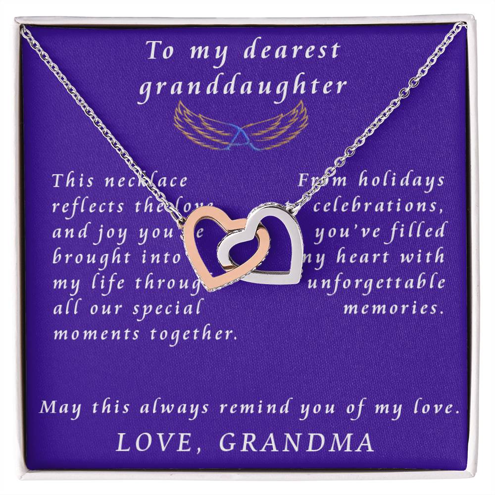 From Grandmother to Granddaughter Interlocking Hearts Necklace