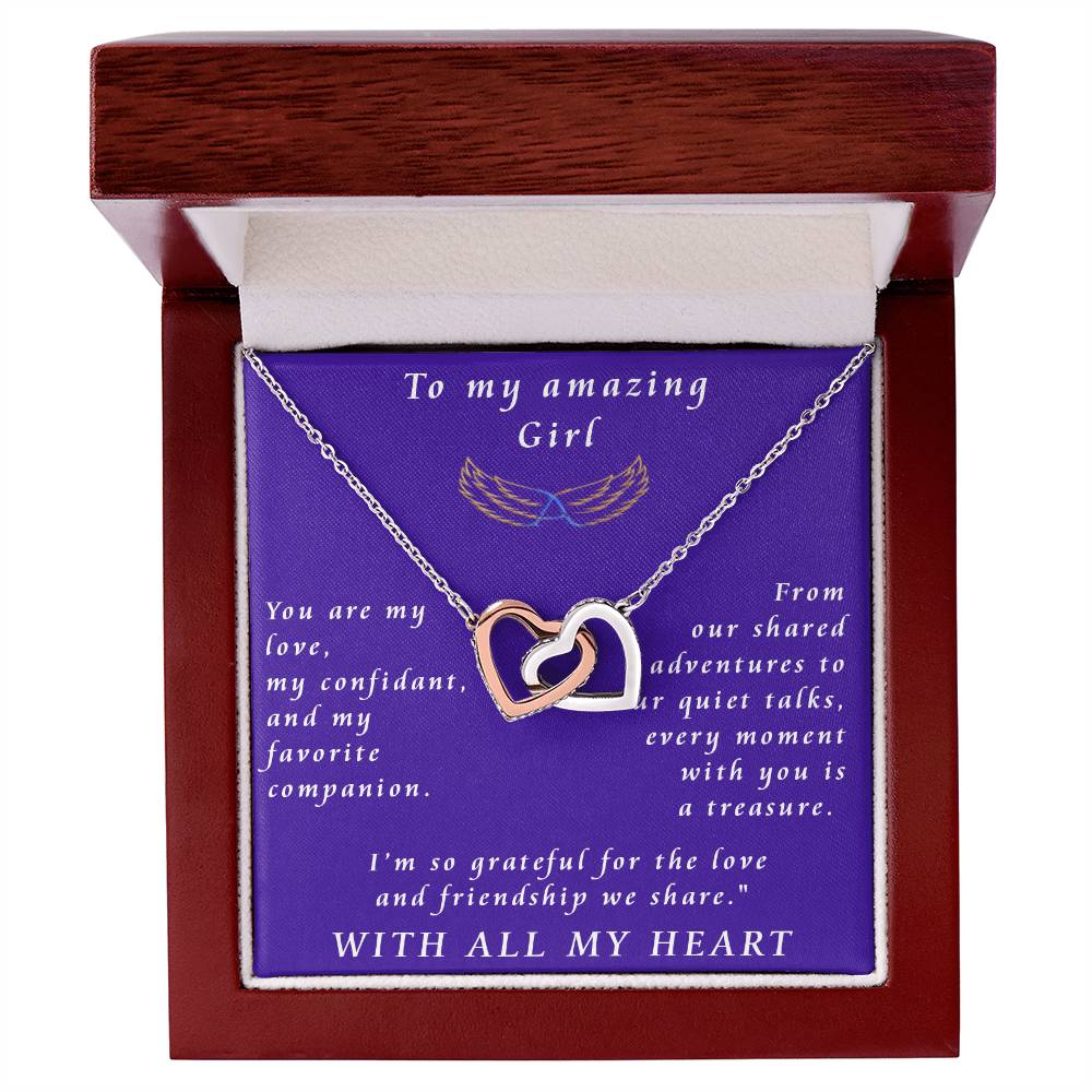 From Boyfriend to Girlfriend Interlocking Hearts Necklace