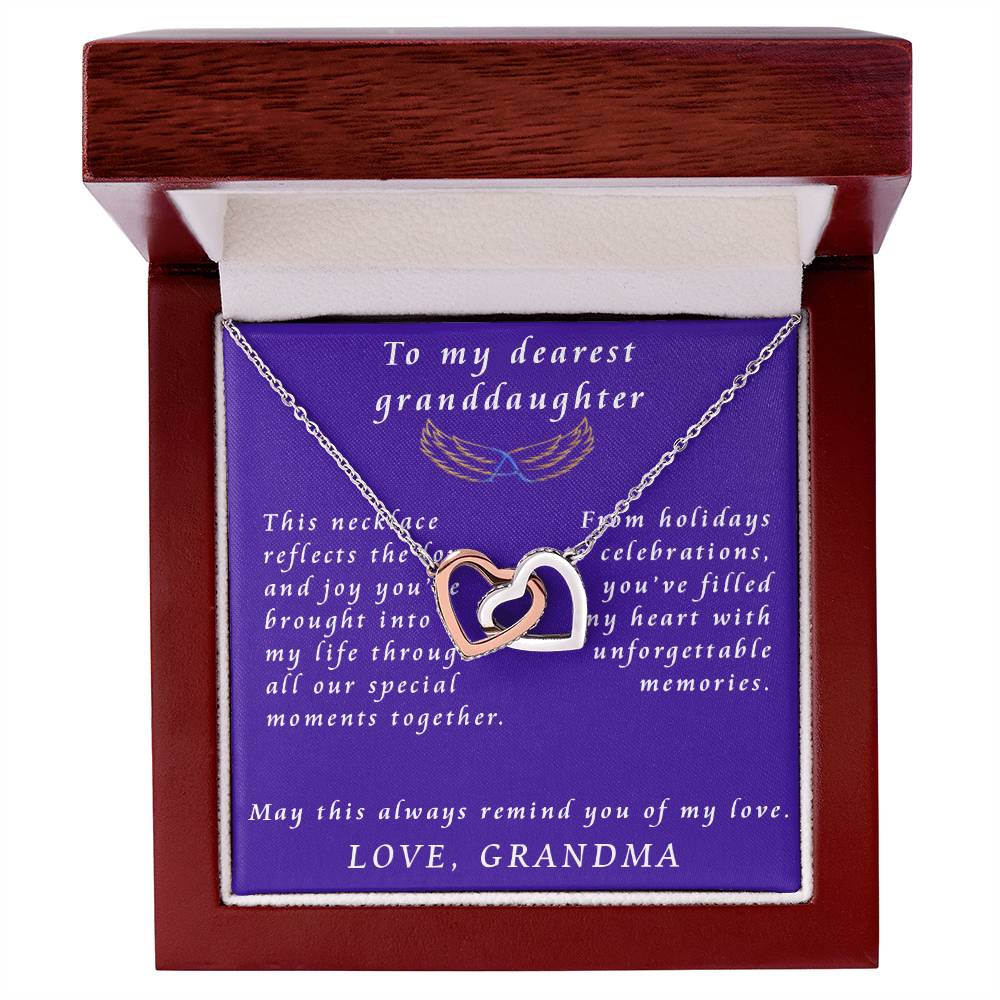From Grandmother to Granddaughter Interlocking Hearts Necklace