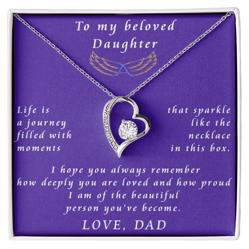 From Father to Daughter, Forever Love Necklace Gift for Daughter from Father