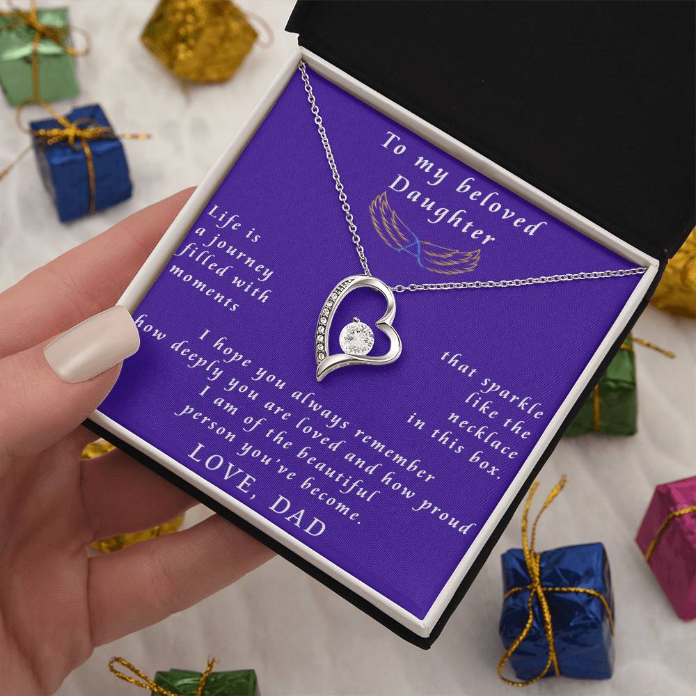 From Father to Daughter, Forever Love Necklace Gift for Daughter from Father