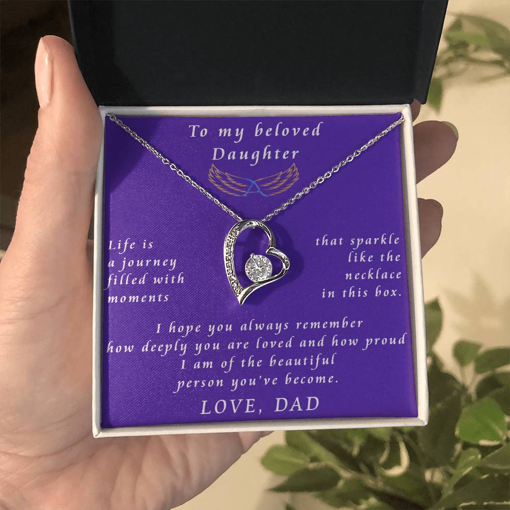 From Father to Daughter, Forever Love Necklace Gift for Daughter from Father