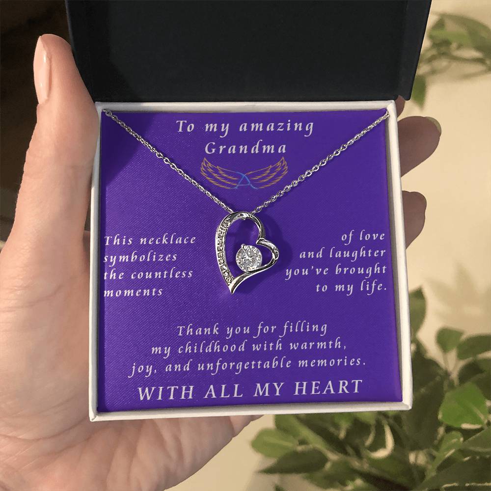 From Granddaughter to Grandmother Forever Love Necklace