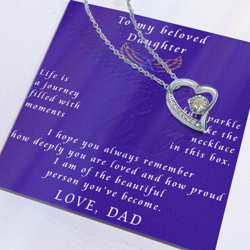 From Father to Daughter, Forever Love Necklace Gift for Daughter from Father