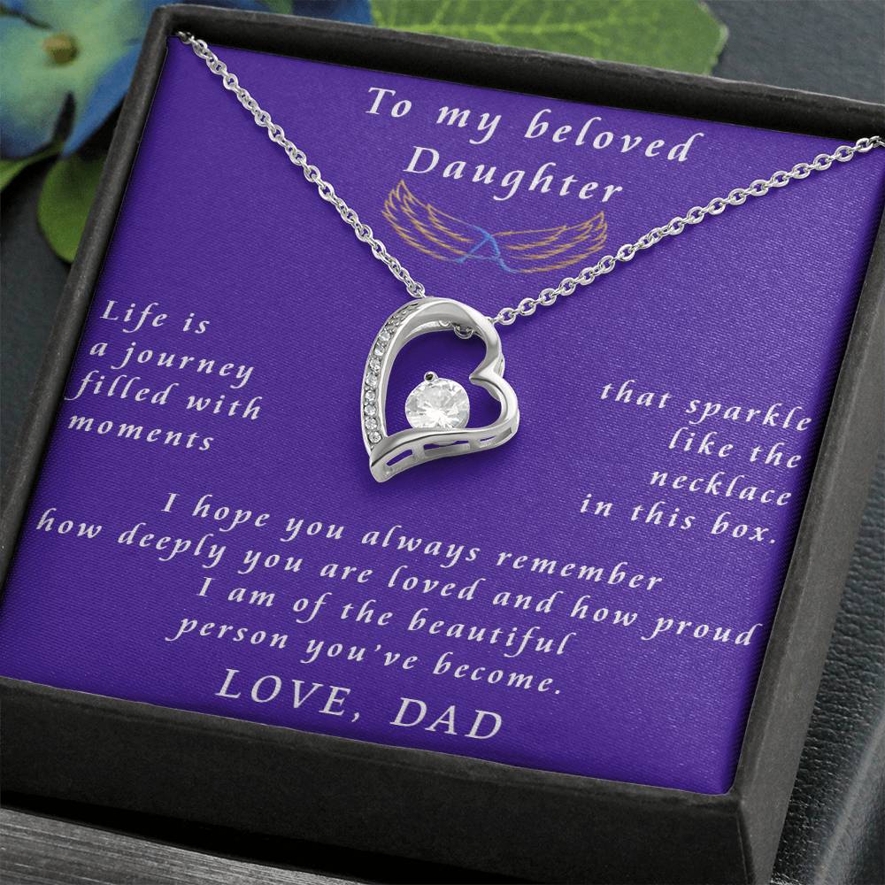From Father to Daughter, Forever Love Necklace Gift for Daughter from Father