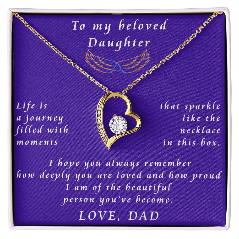 From Father to Daughter, Forever Love Necklace Gift for Daughter from Father