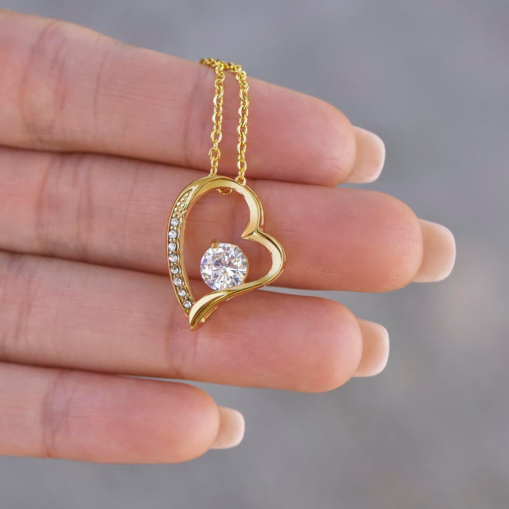 Forever Love Necklace for ANNA – Yellow or White Gold | Name Meaning Jewelry with Message Card | Witchcore Gift for Her