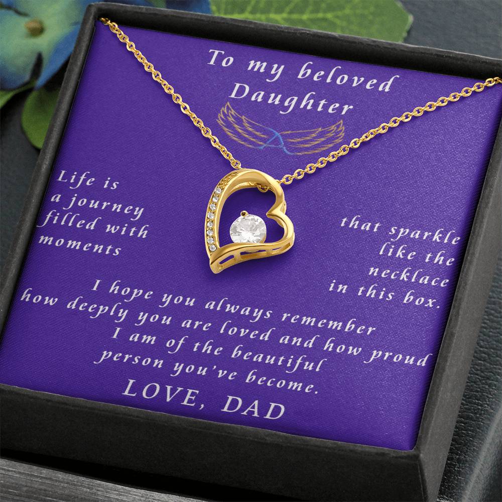 From Father to Daughter, Forever Love Necklace Gift for Daughter from Father