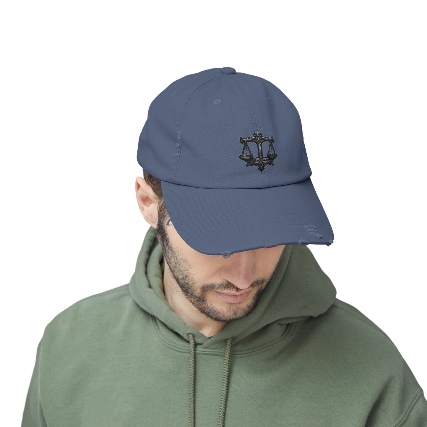 LIBRA Unisex Distressed Cap