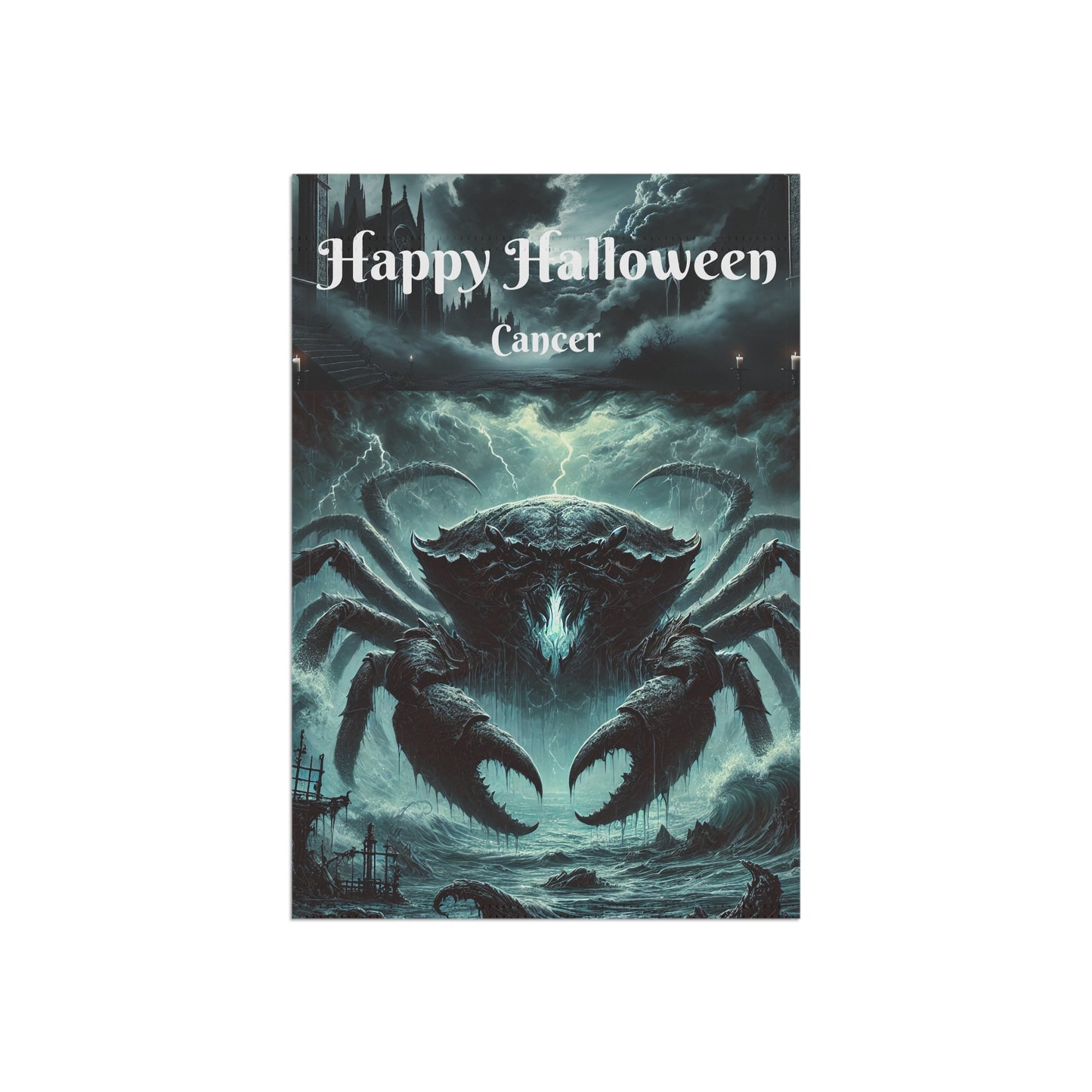 Happy Halloween Garden & House Banner - Cancer