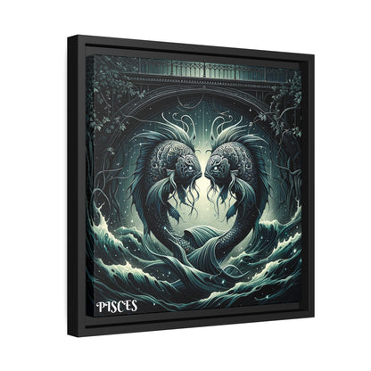 PISCES Matte Canvas, Black Frame
