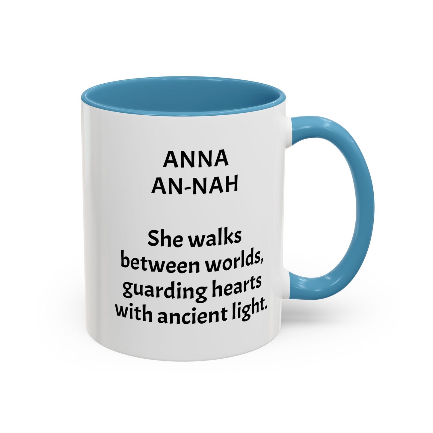 Mystical ANNA Name Mug – Witchy Quote Mugs – “She Walks Between Worlds” & “The Friend Who Stays”