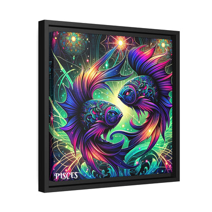 PISCES Matte Canvas, Black Frame