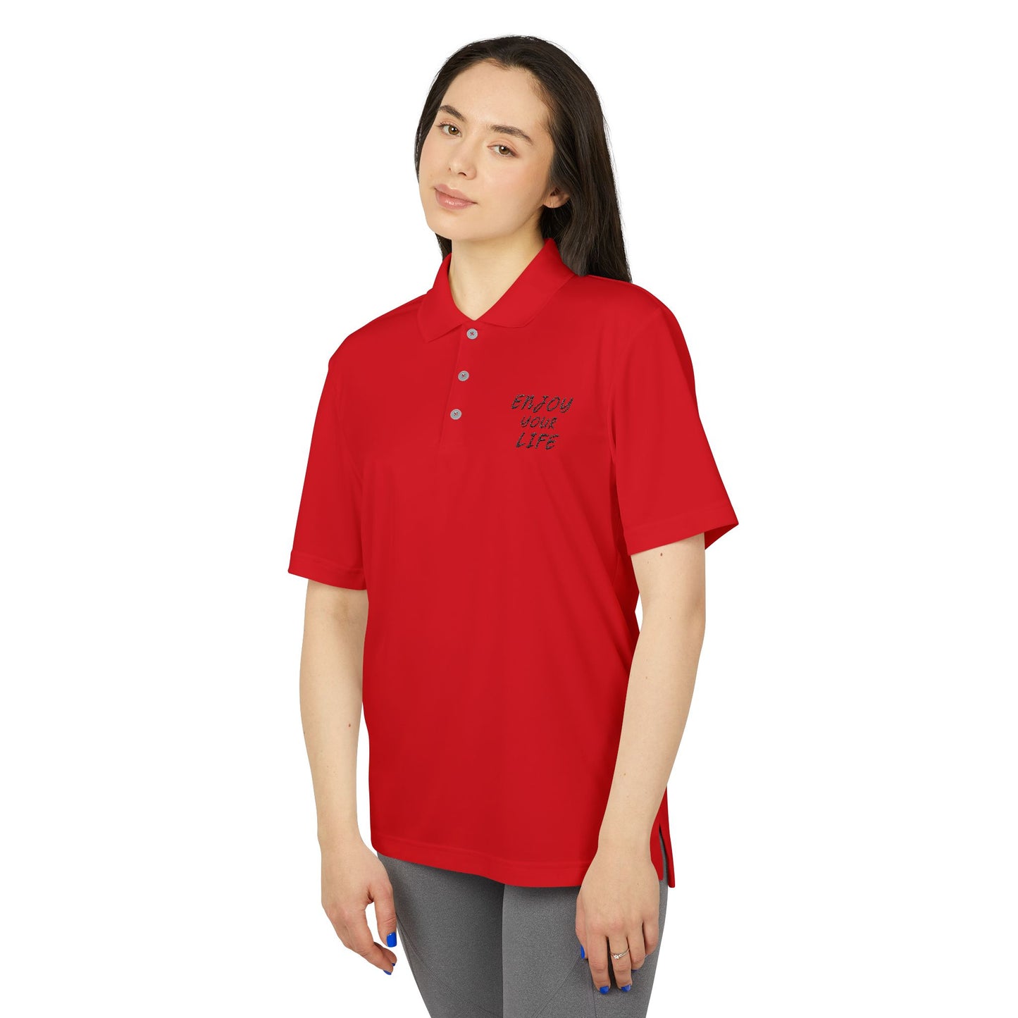 adidas Unisex Performance Polo ENJOY YOUR LIFE